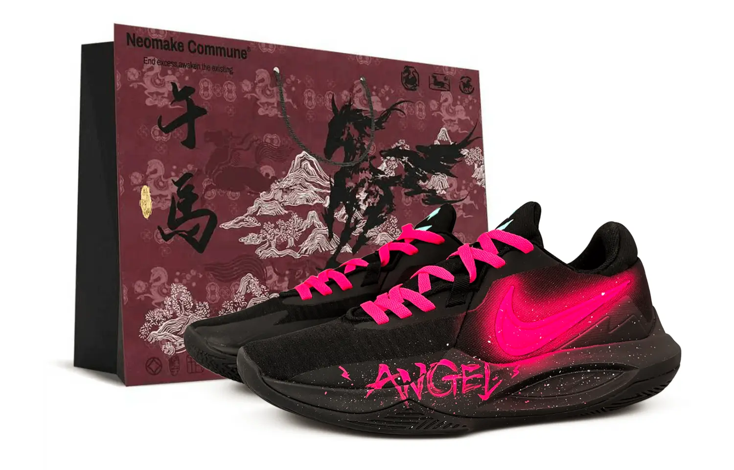 

Precision 6 Cushioning Reflective с высокой видимостью, устойчивые к истиранию и скольжению низкие баскетбольные кроссовки Nike, розовый красный черный