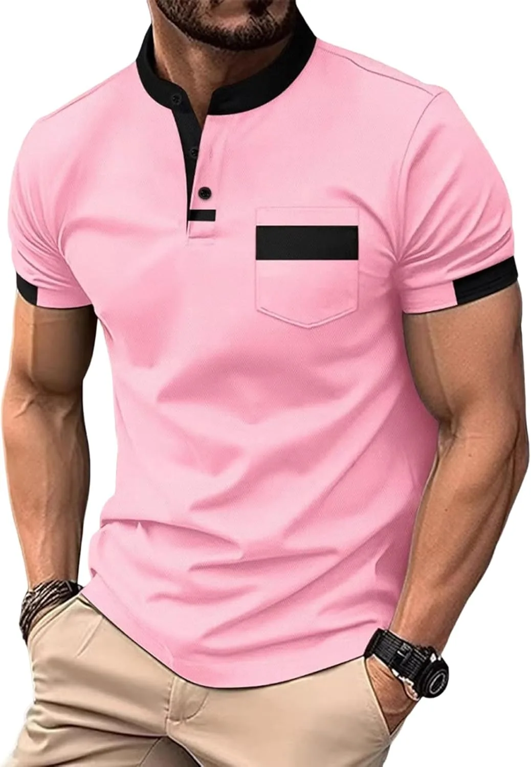 

Мужская поло для гольфа Regular Fit с коротким рукавом и воротником на пуговицах