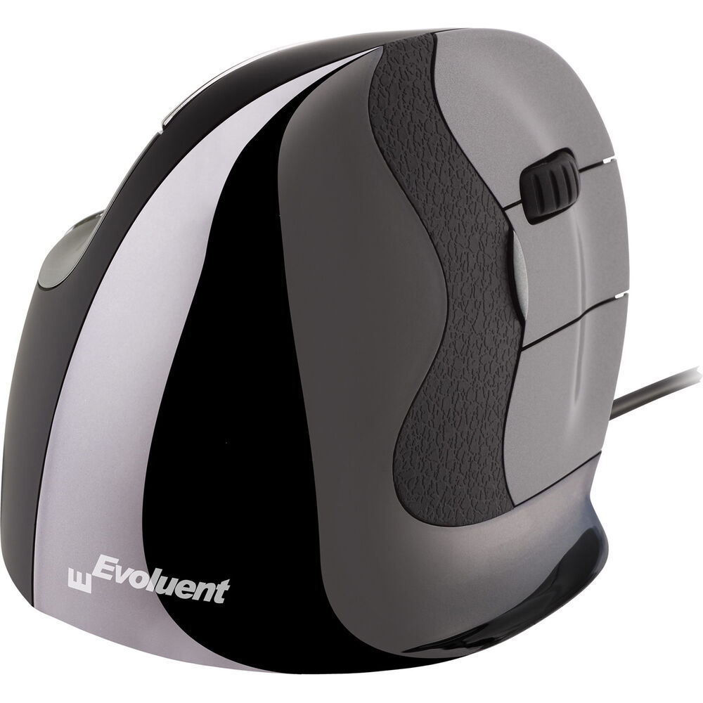 

Проводная мышь Evoluent VerticalMouse D (среднего размера, темно-серебристая)