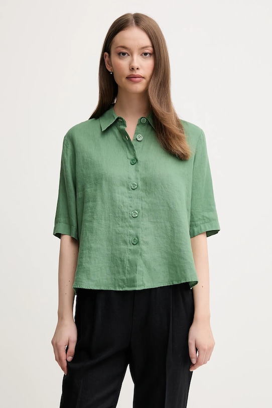 

Льняная рубашка United Colors Of Benetton, зеленый