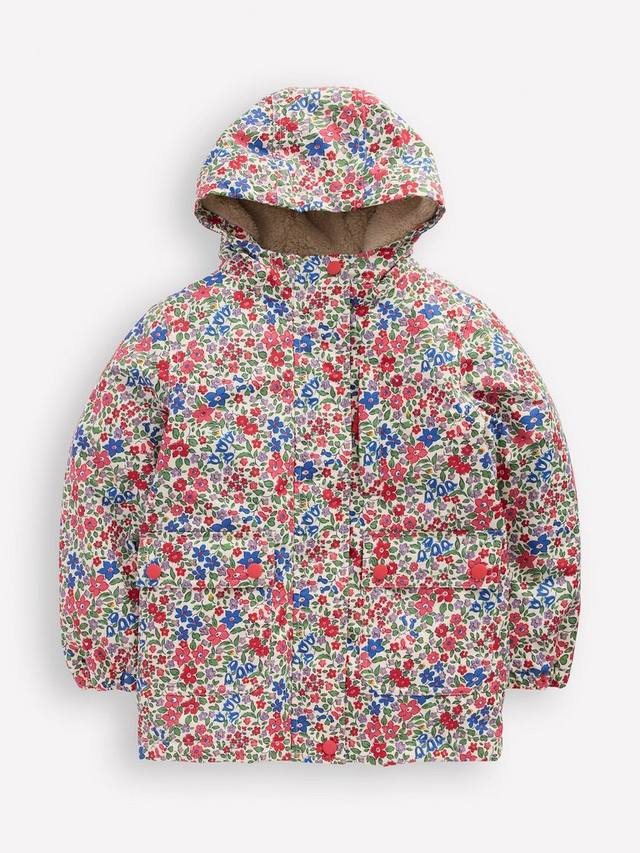 

4-в-1 водонепроницаемое пальто с цветочным принтом Mini Boden, Pink