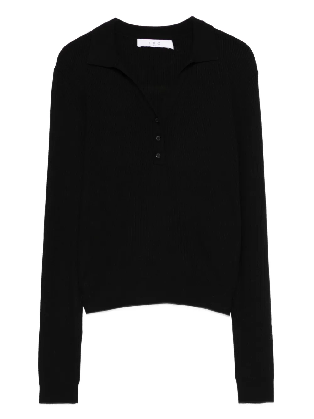 

Поло-джемпер в рубчик Iro, черный