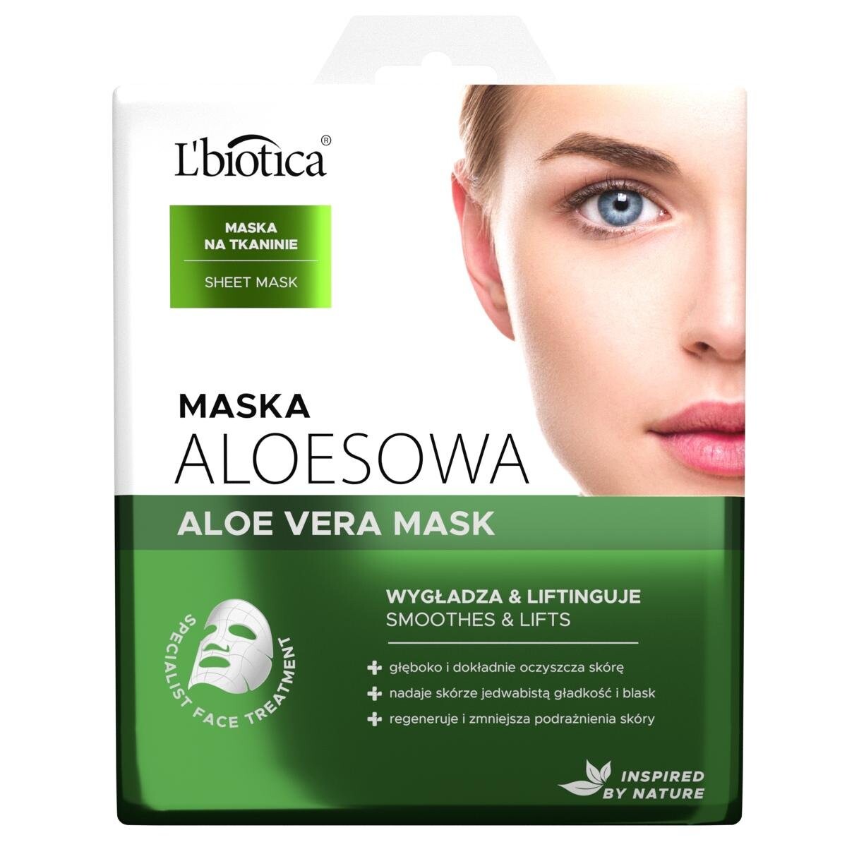 

L'BIOTICA Aloe Mask «Очищение и Регенерация» - в виде смоченной ткани Lbiotica / Biovax