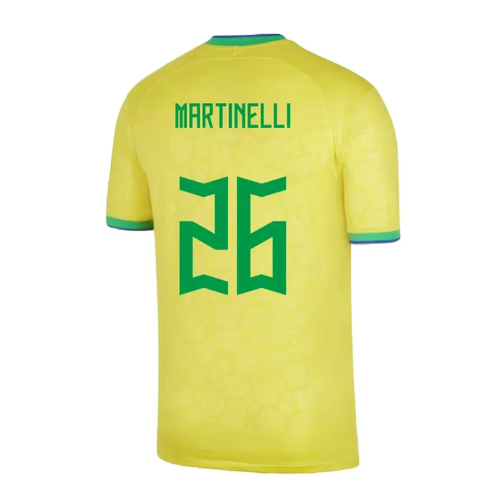 Футболка детская Brazil Martinelli 2022/23, желтый — фото 2