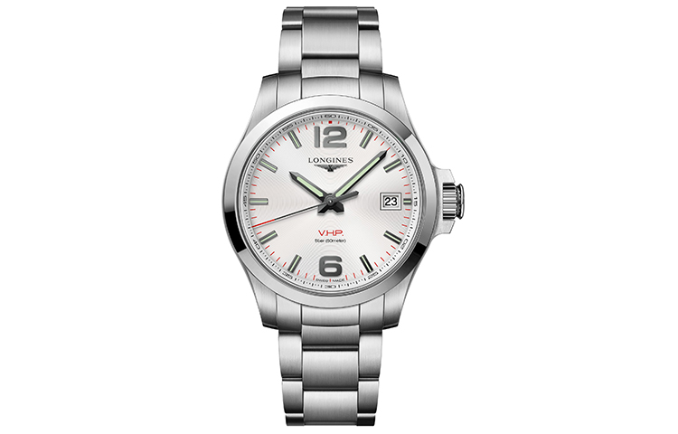 

LONGINES Часы Men's Comcast V.H.P Series Watch, White Dial Silver Strap