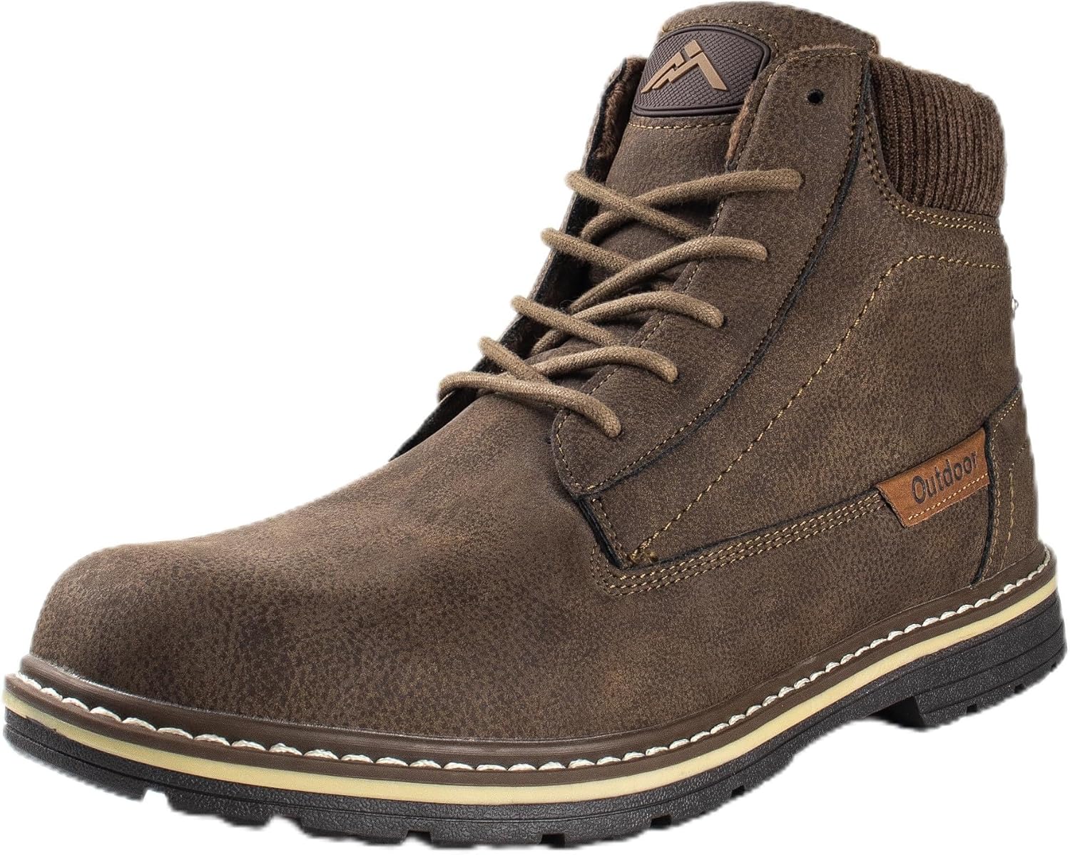 

Мужские зимние ботинки CC-Los с подкладкой из шерпы, водонепроницаемые, противоскользящие, утепленные, размеры 8-14, Brown-46