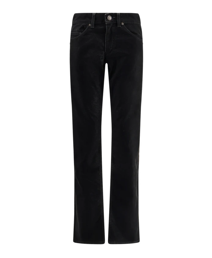 

Черные брюки с кожаной этикеткой с логотипом. Marant Ãtoile, черный