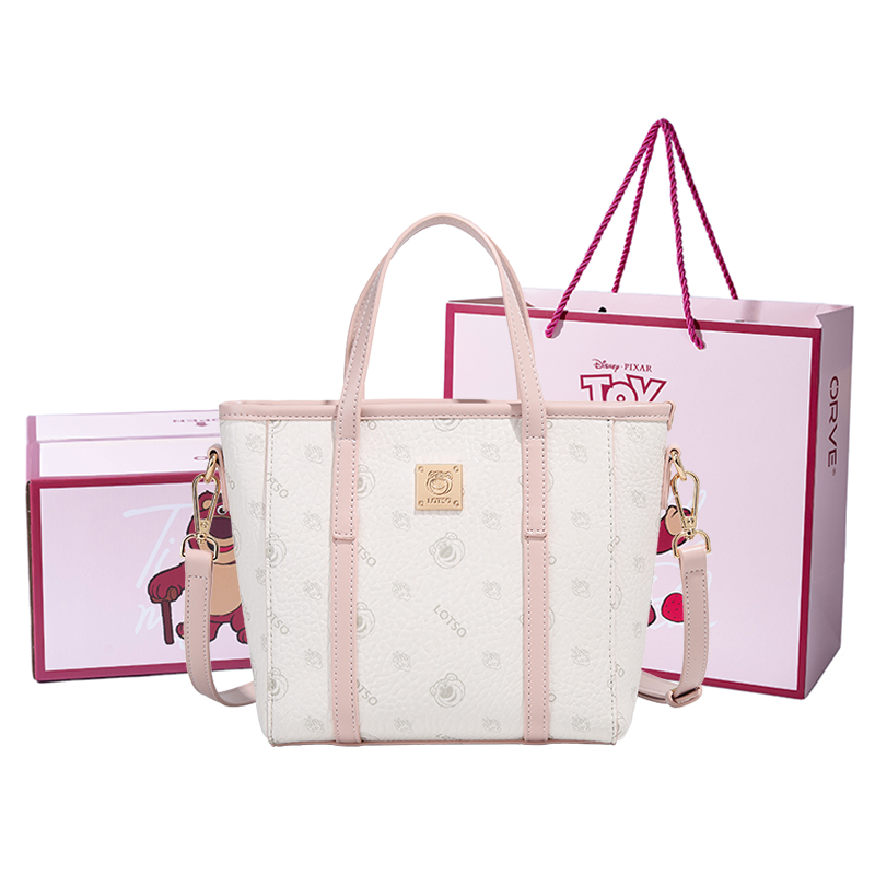 

Disney Лотсо ПВХ женская сумка-шоппер разноцветная, Cream White[Lotso Box+Shopping Bag]