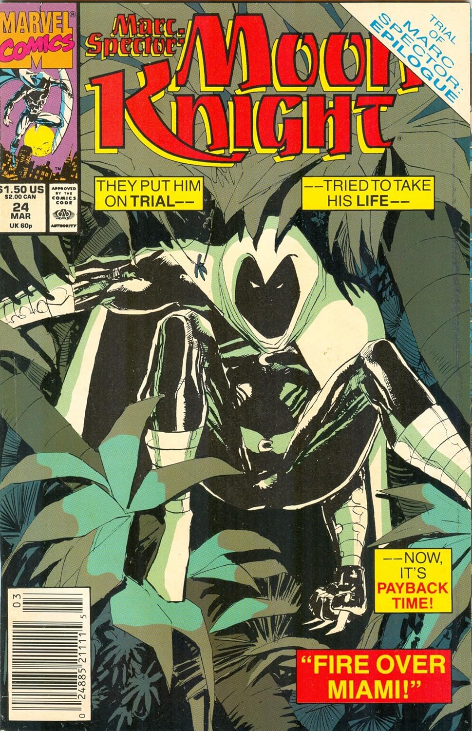 

Marc Spector Moon Knight Comic # 24 March 1991 (Marvel Comics)