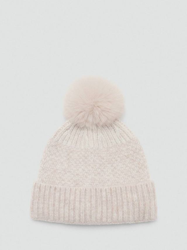 

Детская шапка Oslo с помпоном Mango, Light Brown