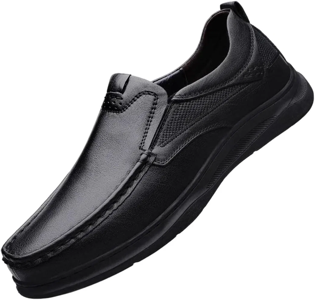 Лоферы кожаные Loafers Slip-On Flats Black