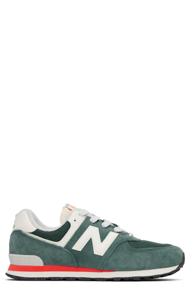 

Большие детские зеленые и белые кроссовки 574 New Balance