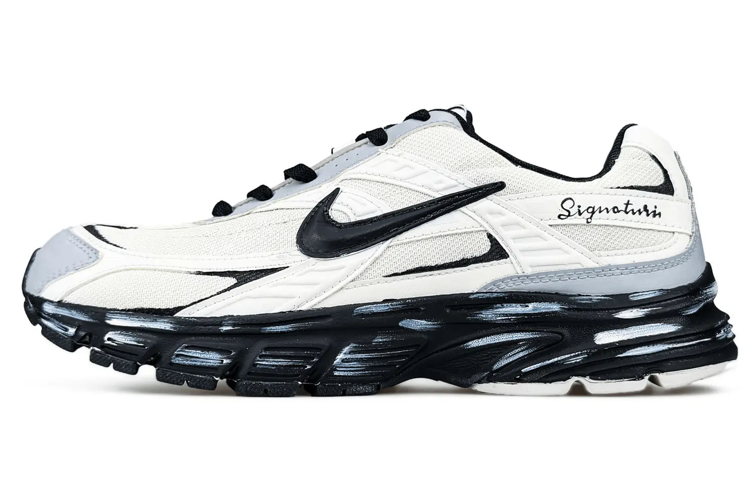 

Nike Кроссовки Initiator с амортизацией, воздухопроницаемостью и поддержкой, низкие, унисекс, черный и белый