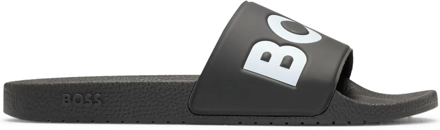 

Мужские слайдеры BOSS Aryeh, сделанные в Италии, с крупным логотипом, размер, черный