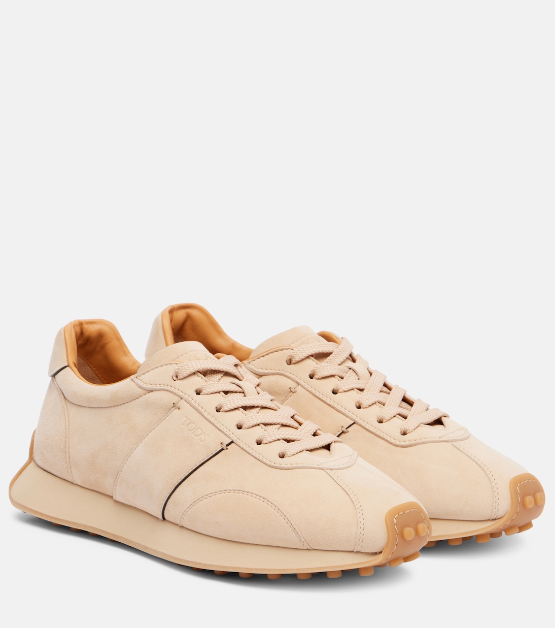 Винтажные замшевые кроссовки T Tod's, Naturale