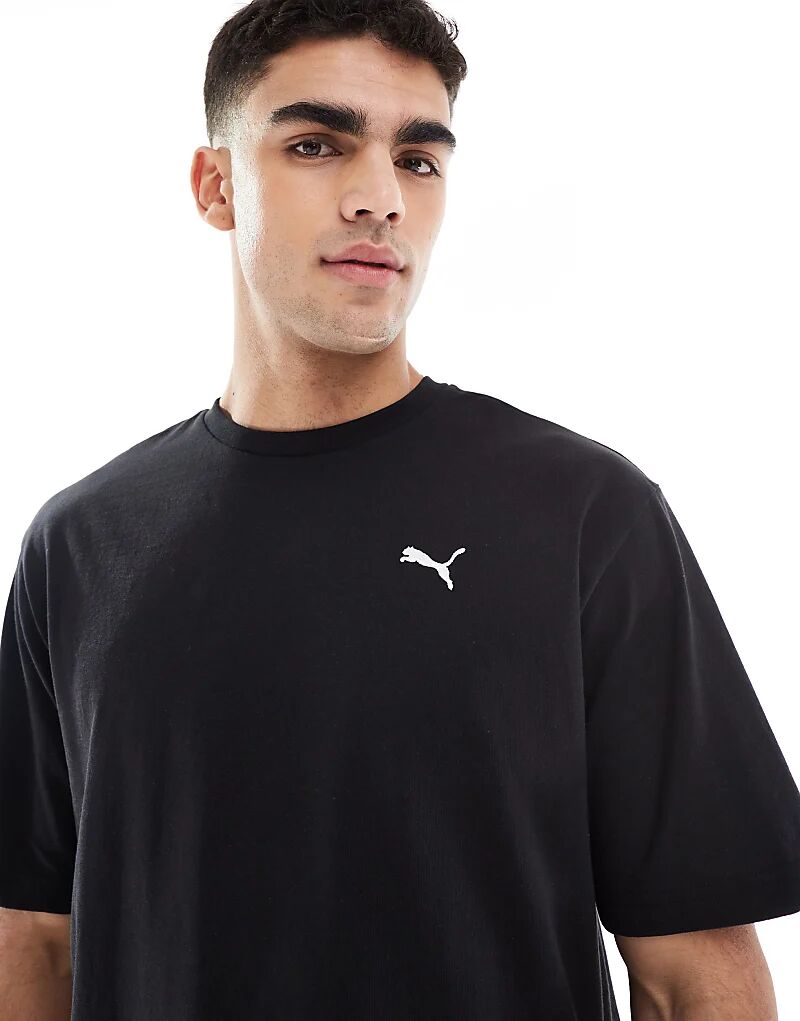 

Футболка свободного кроя Puma Wardrobe ess черного цвета
