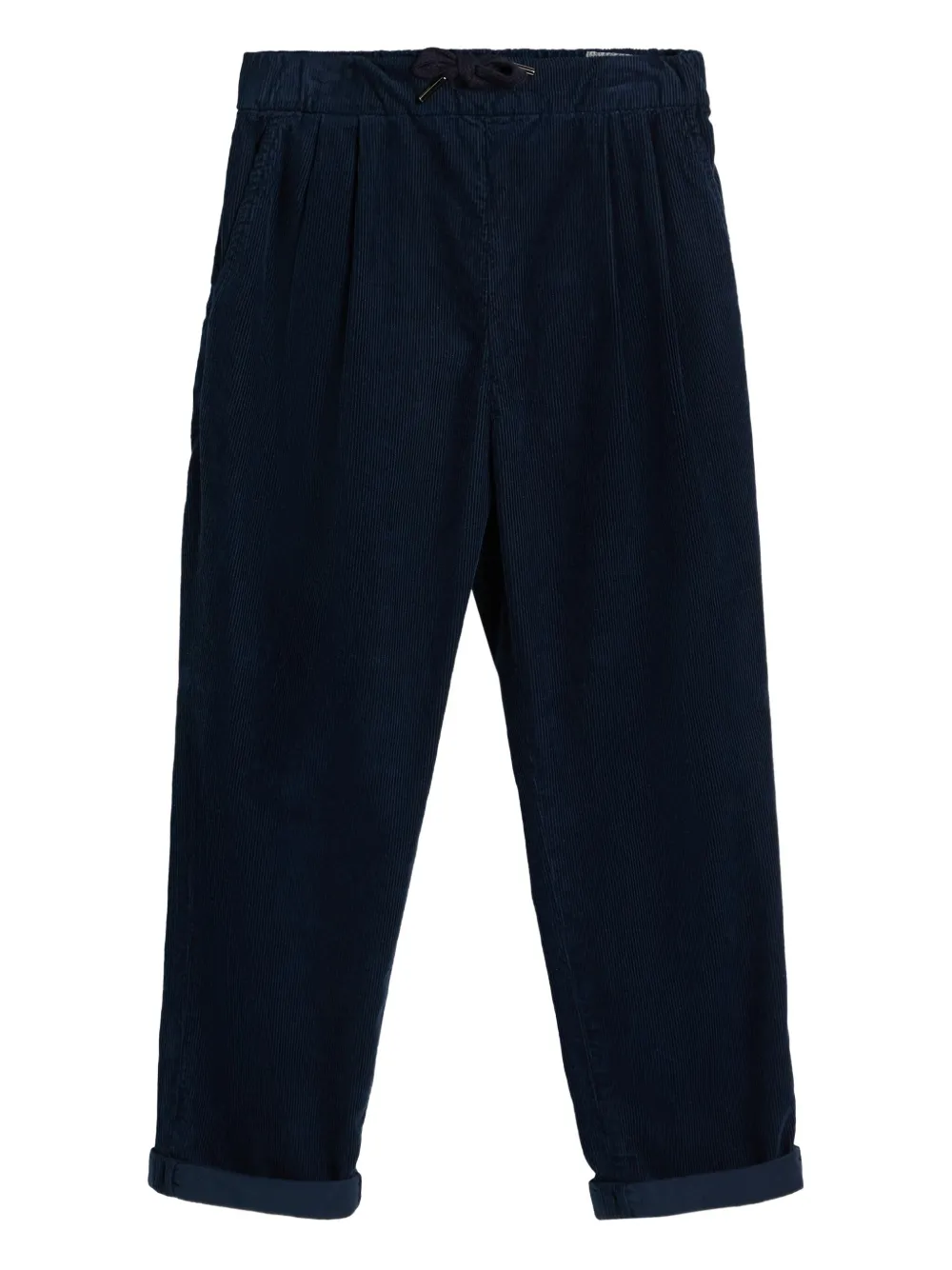 

Бархатные джоггеры со складками Brunello Cucinelli Kids, синий