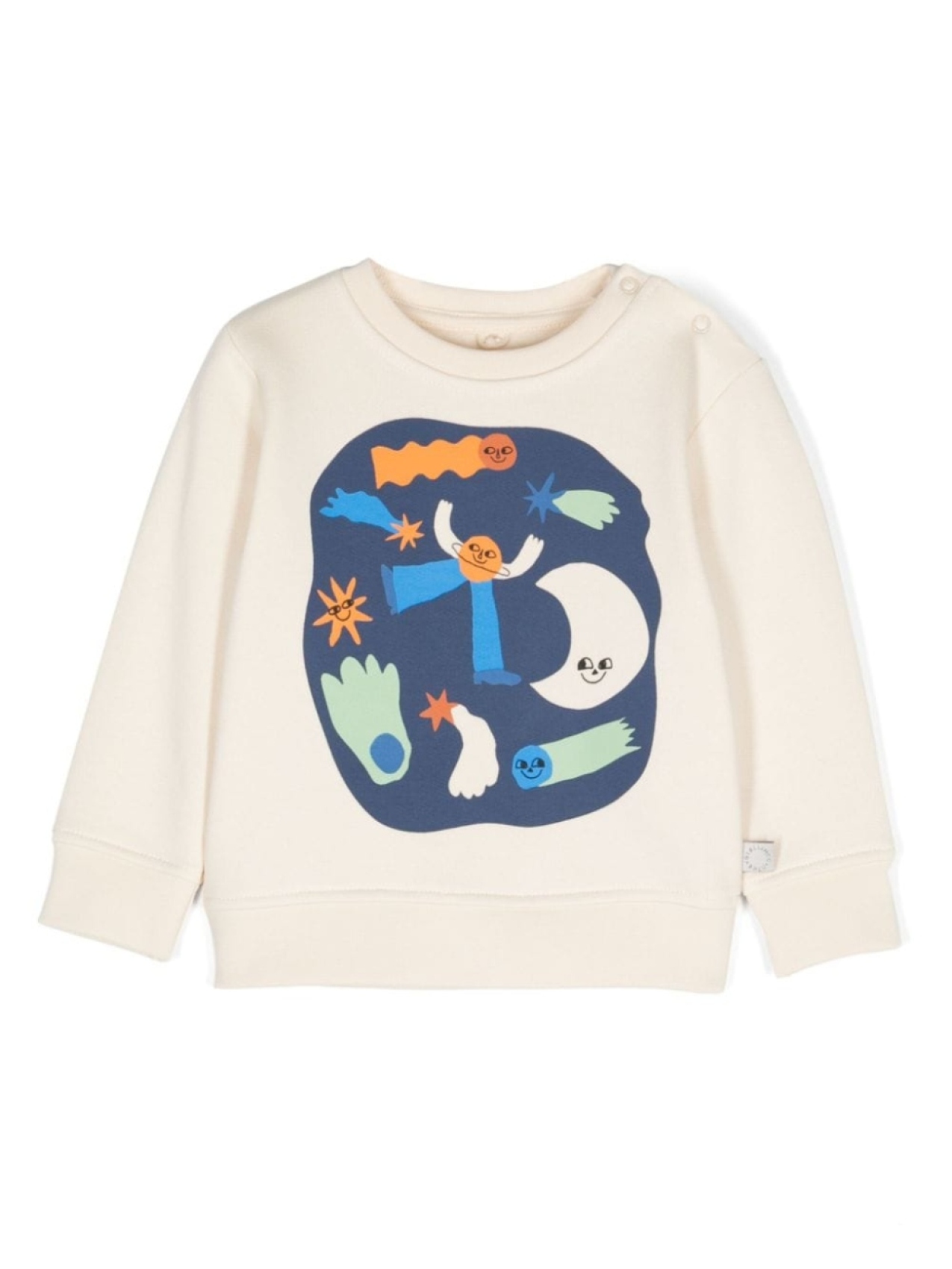 

Stella McCartney Kids хлопковая толстовка с графическим принтом, нейтральный цвет