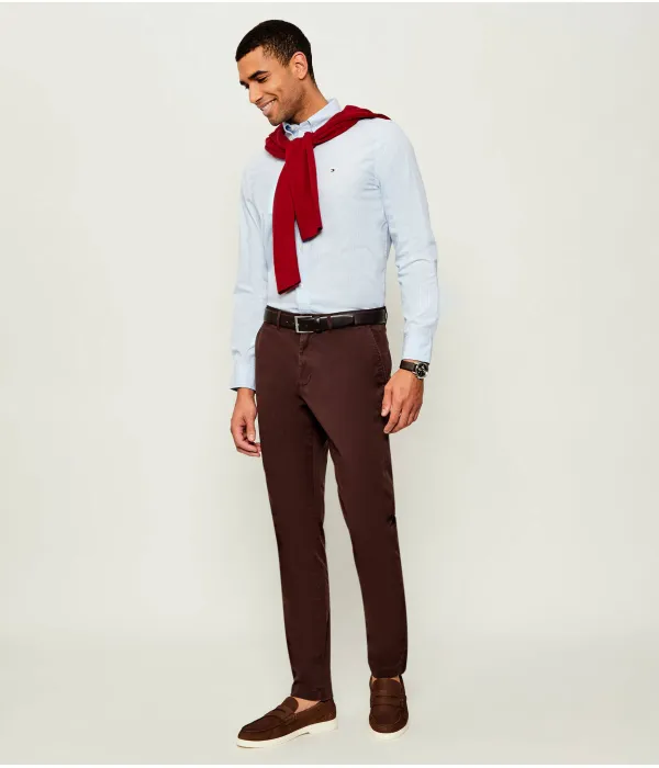 Брюки-Чинос в стиле гарлем Tapered fit Tommy Hilfiger, коричневый — фото 2