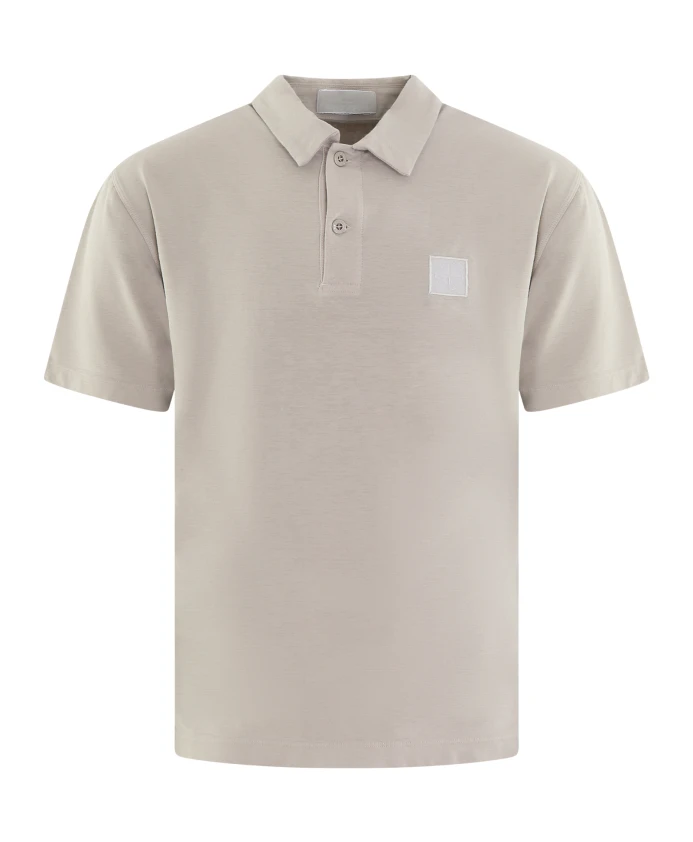 

Приталенная рубашка-поло с короткими рукавами Stone Island, серый