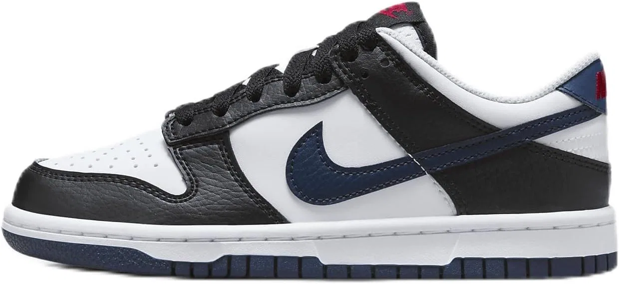 Кроссовки детские Nike Dunk Low, Black/White/University Red/Midnight Navy