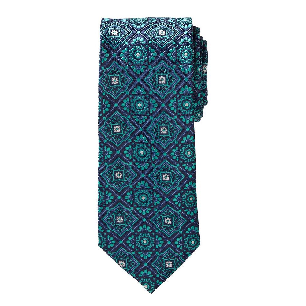 

Мужской удлиненный классический необычный галстук Kingsize Big & Tall Ks Signature Collection KingSize, цвет Tidal Green Medallion