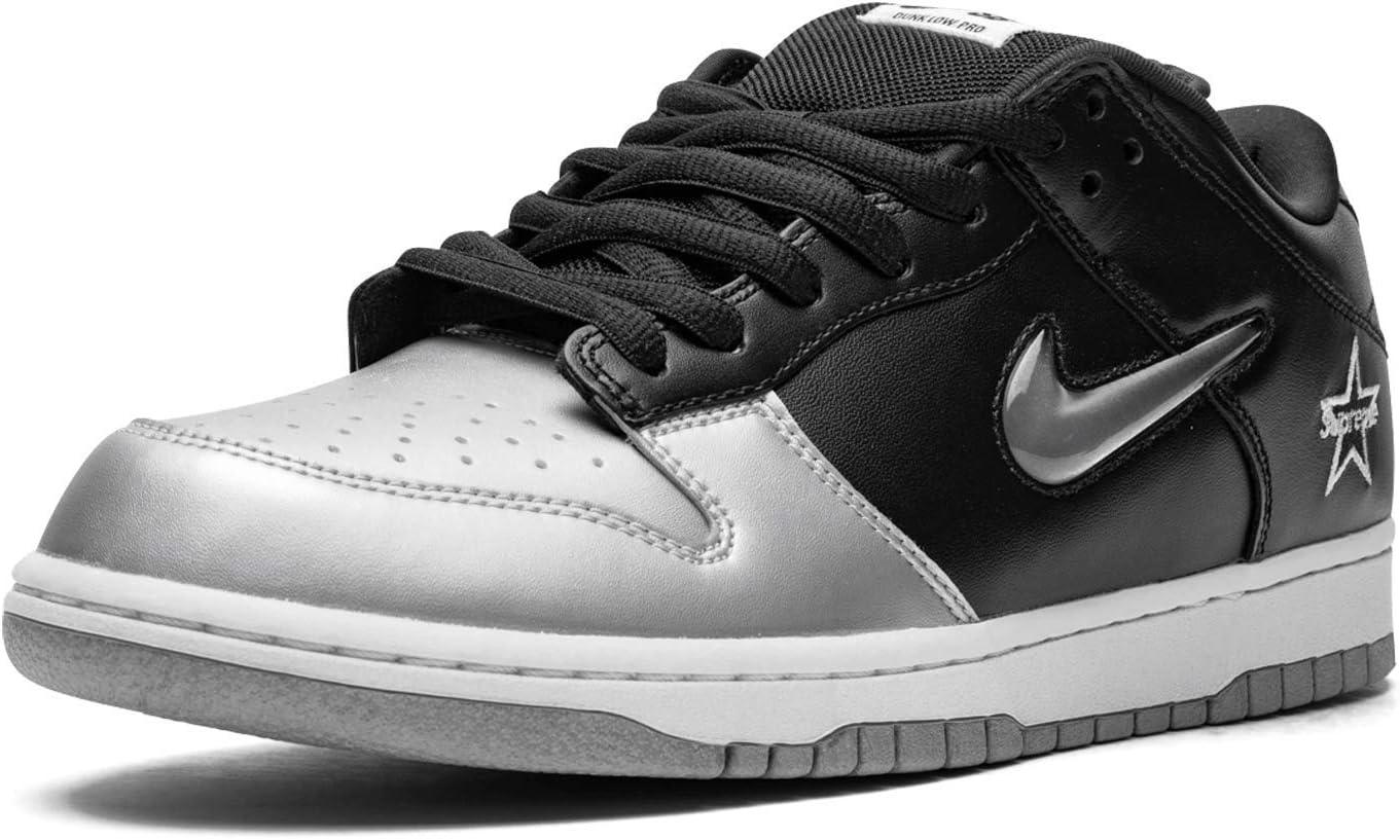 Мужские кроссовки Nike SB Dunk Low OG QS Supreme CK3480, Metallic Silver/Metallic Silver. — фото 4