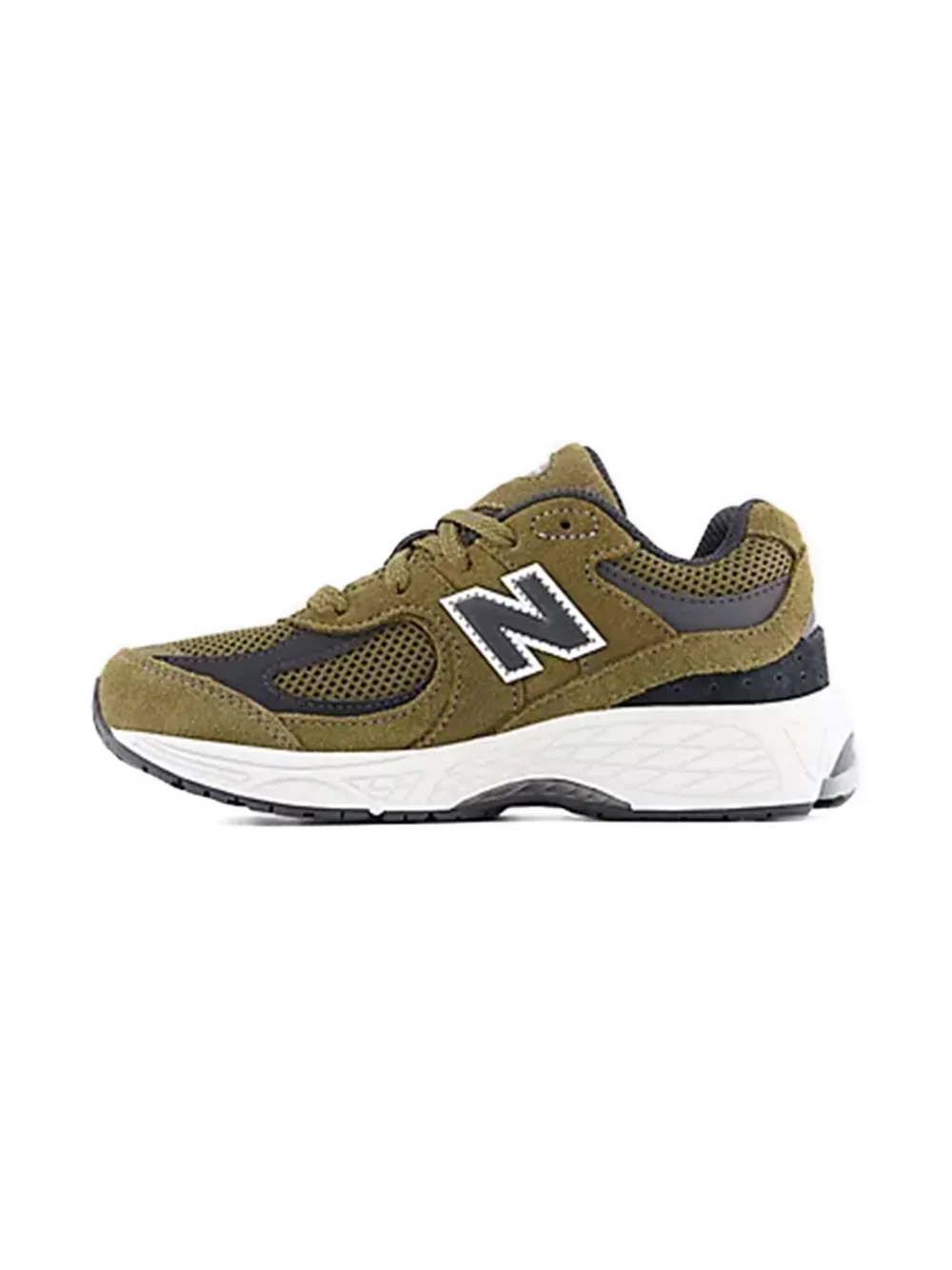 Кроссовки из кожи с сетчатыми вставками 2002 года New Balance Kids, зеленый — фото 4