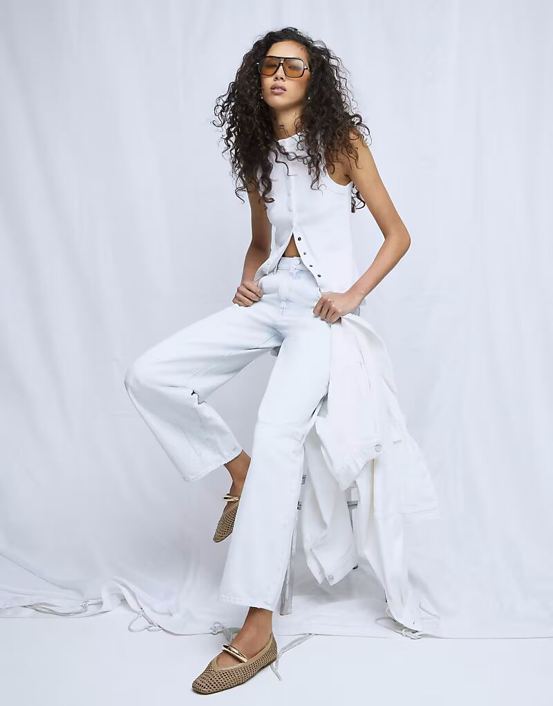 

Джинсы River Island Balloon Leg из денима - светлые