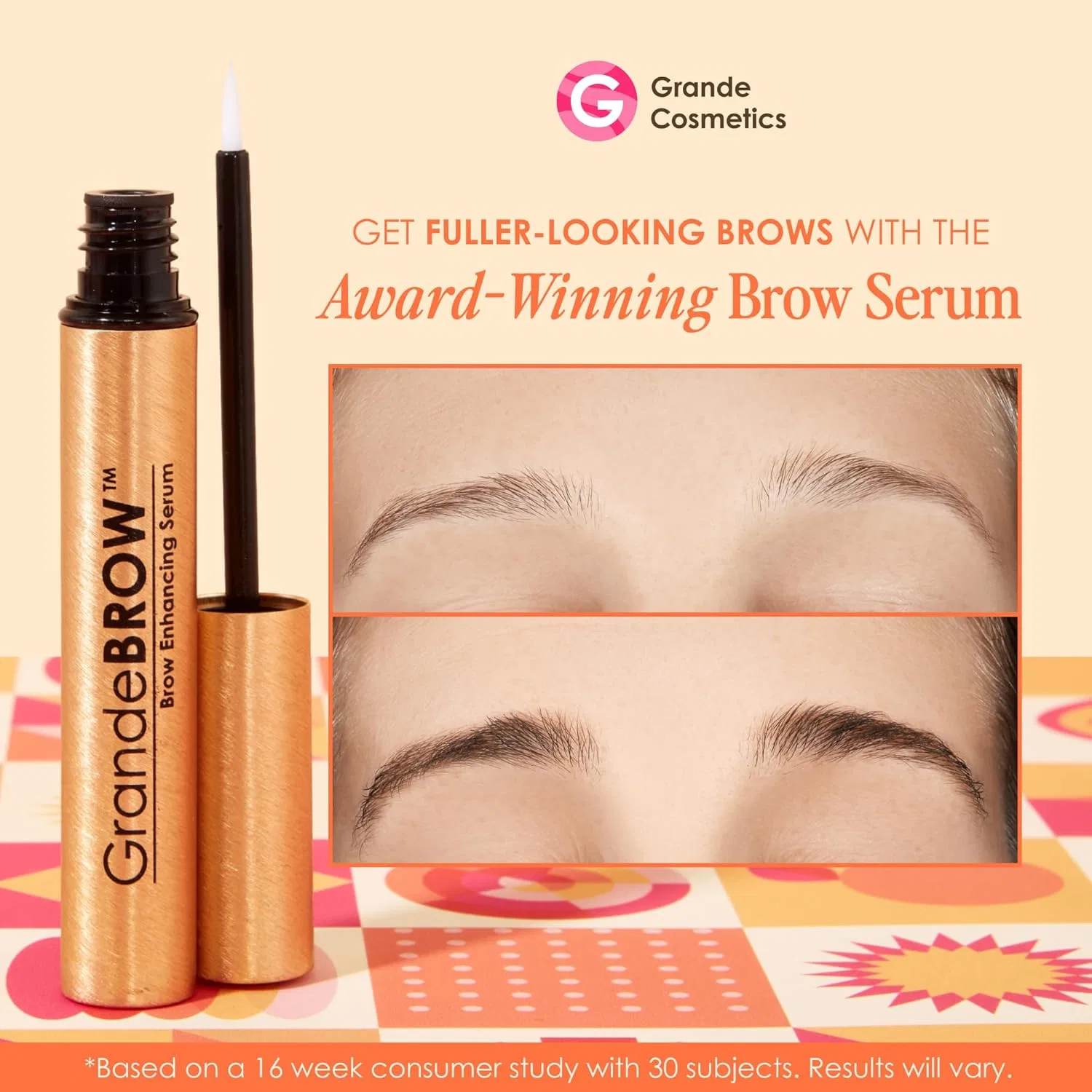 Сыворотка для бровей Grande Cosmetics Grande Brow Eyebrow Volume Up Serum — фото 2