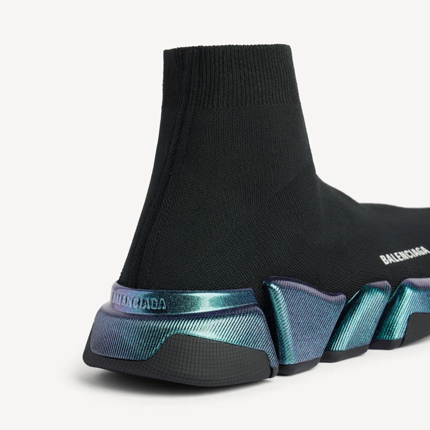 Мужские кроссовки Speed 2.0 Iridescent черного цвета BALENCIAGA, черный — фото 3