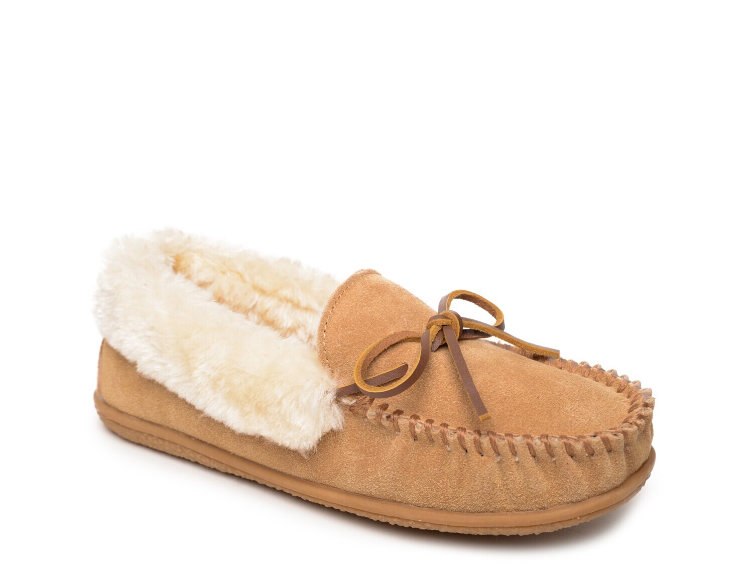 Тапочки-мокасины Minnetonka Camp Collar, коричневый