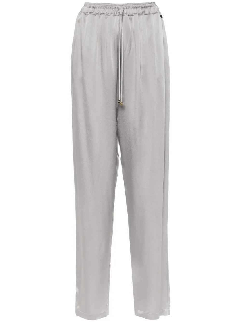 

Зауженные атласные брюки Elisabetta Franchi, серый