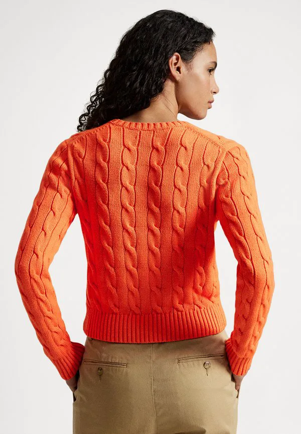 Свитер-Комбинезон из хлопка с усадкой и косами. Polo Ralph Lauren, Sailing Orange — фото 3