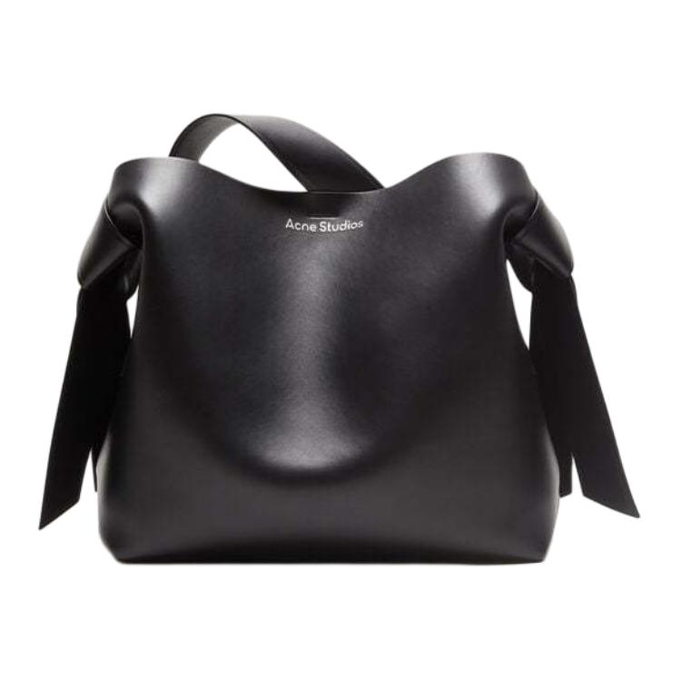 

Средняя плечевая сумка Musubi из телячьей кожи черного цвета Acne Studios