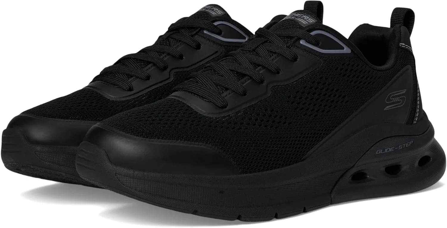 Мужские кроссовки Skechers Bobs Glide Step Arc Waves 2.0-Class Rank, Black — фото 2