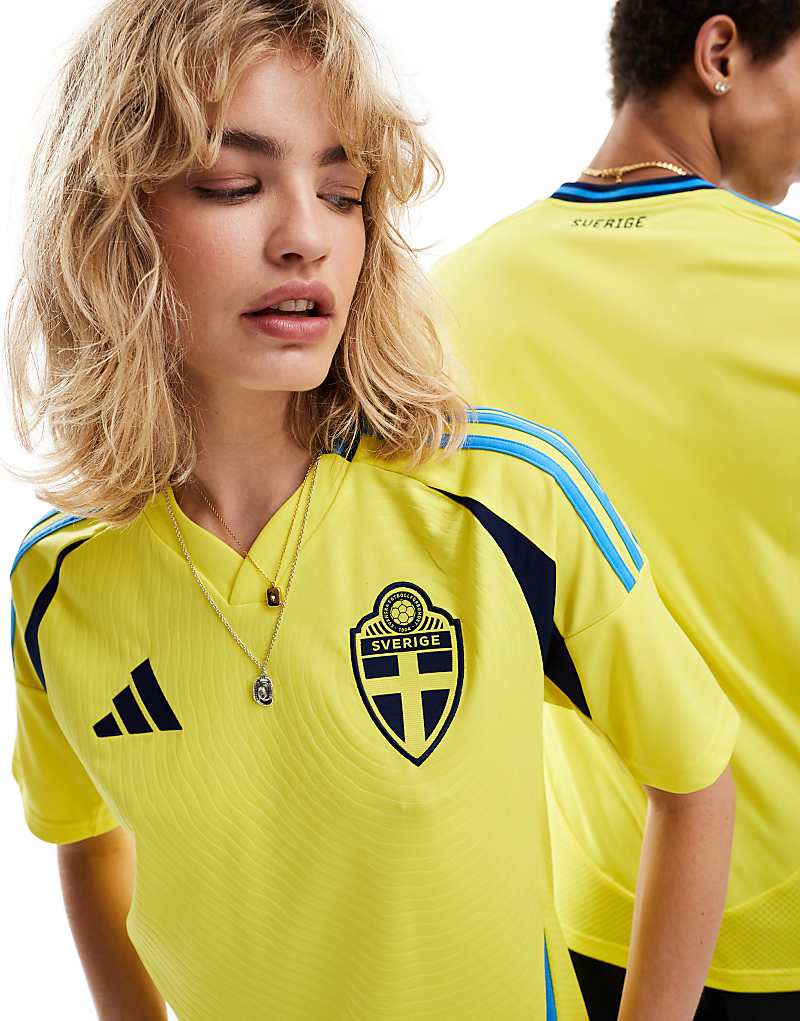 

Adidas Football – Домашняя страница Евро-2024, Швеция – Желтая футбольная футболка