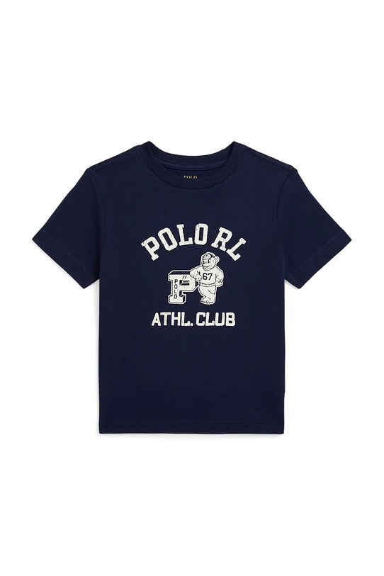 

Детская хлопковая футболка Polo Ralph Lauren, темно-синий