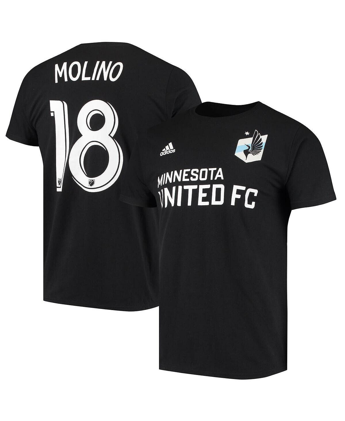 Мужская черная футболка Kevin Molino Minnesota United FC Go To Name and Number adidas — фото 2