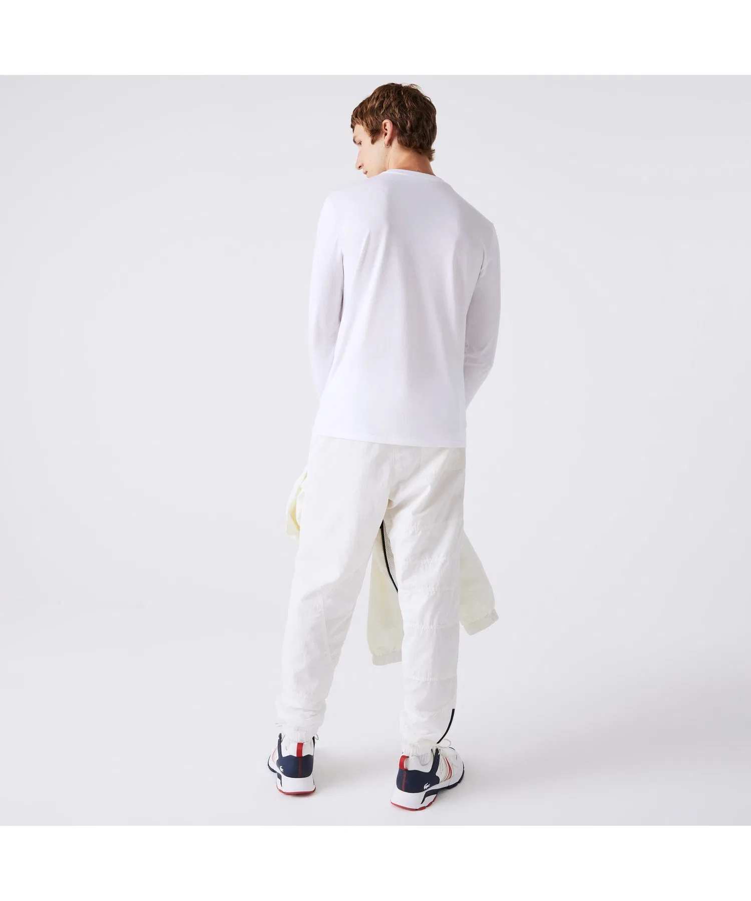 Мужские спортивные брюки LACOSTE асимметричные, белые — фото 2
