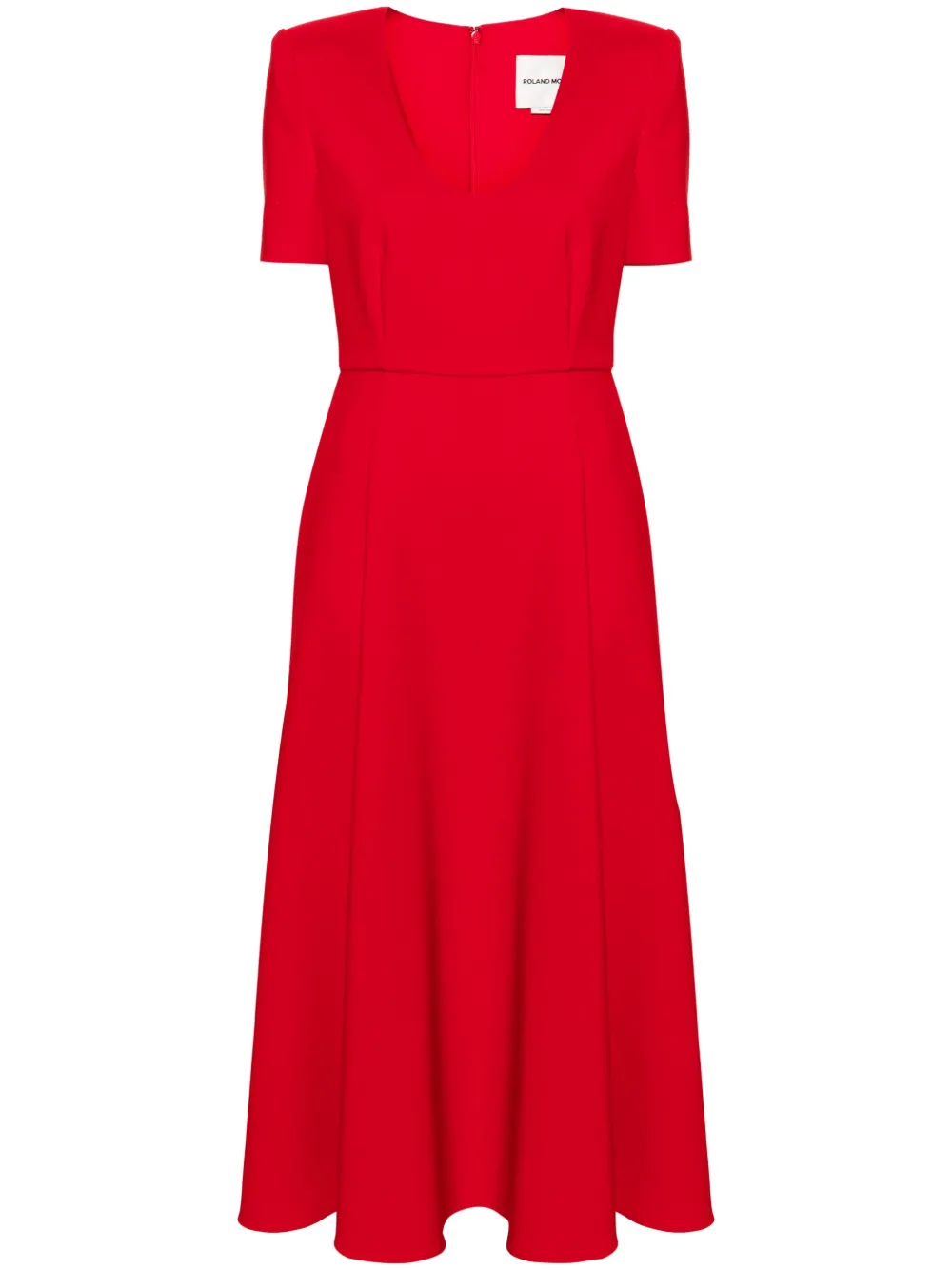 

Платье миди А-силуэта Roland Mouret, красный