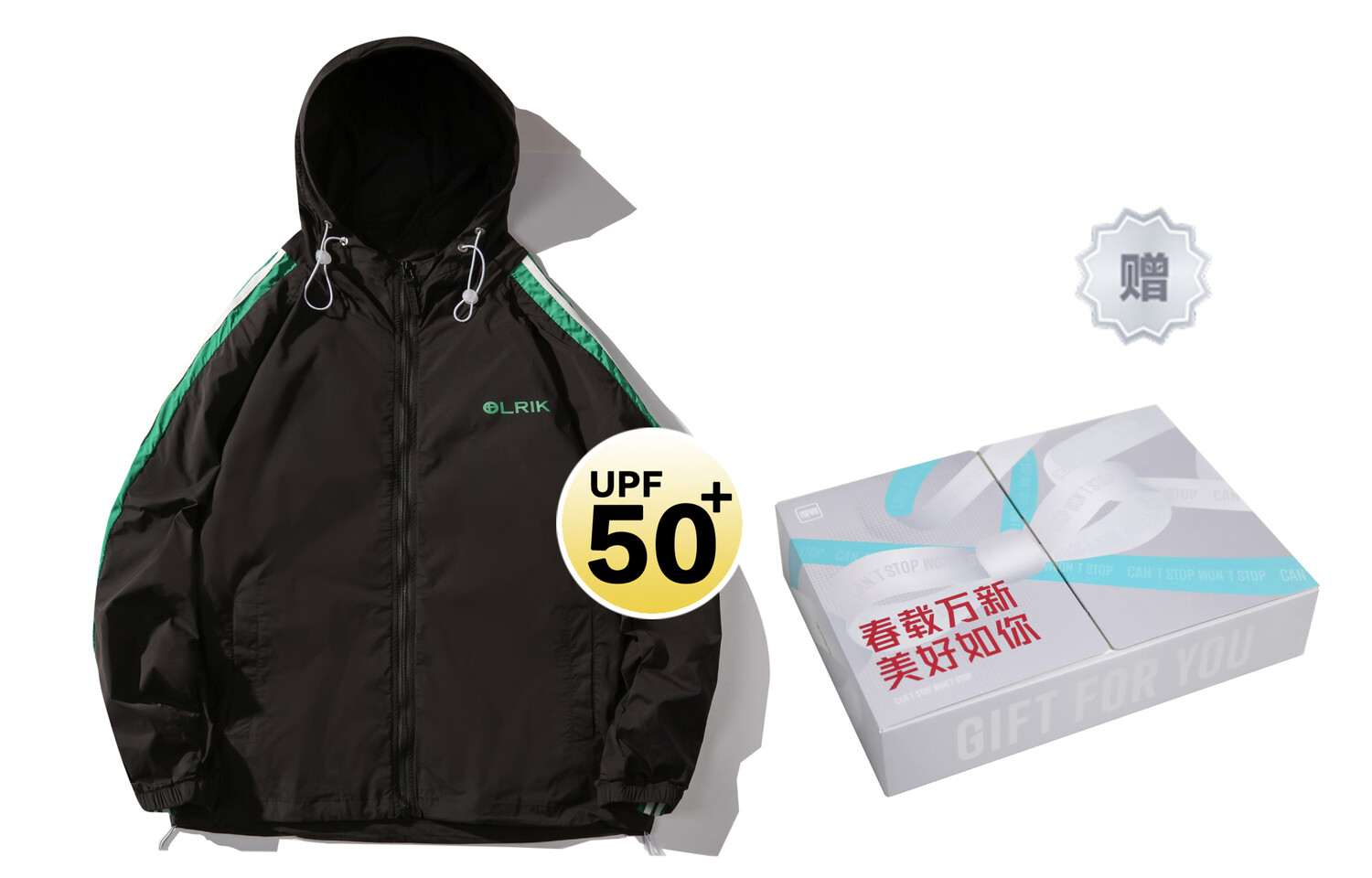 

OLRIK Унисекс Солнцезащитная одежда, Черный 2.0