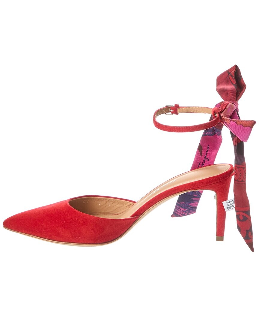 Кожаные туфли Salvatore Ferragamo, красный — фото 2