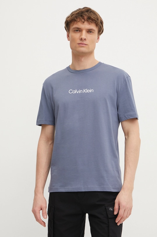 

Хлопковая футболка Calvin Klein, синий