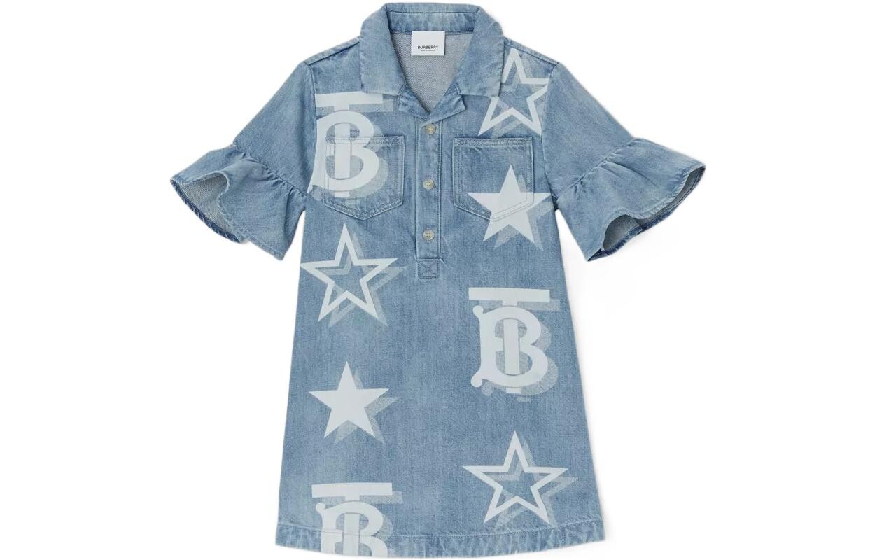 

Платье детское Burberry, синий / белый