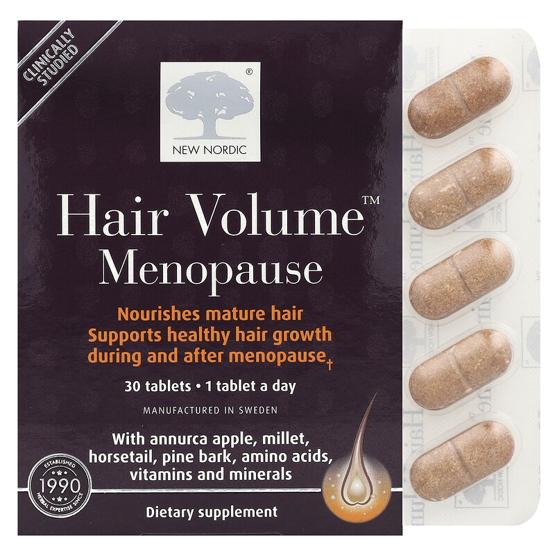 

New Nordic, Hair Volume Menopause, 30 таблеток