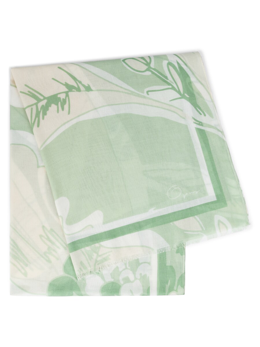 

Шарф OPUS Aflume , Ecru/Light green