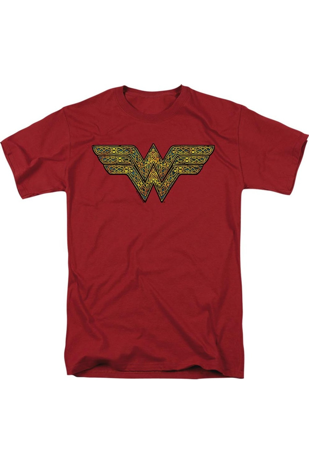 

Футболка с коротким рукавом для взрослых DC Comics Wonder Woman Celtic Wonder Gildan, цвет cardinal
