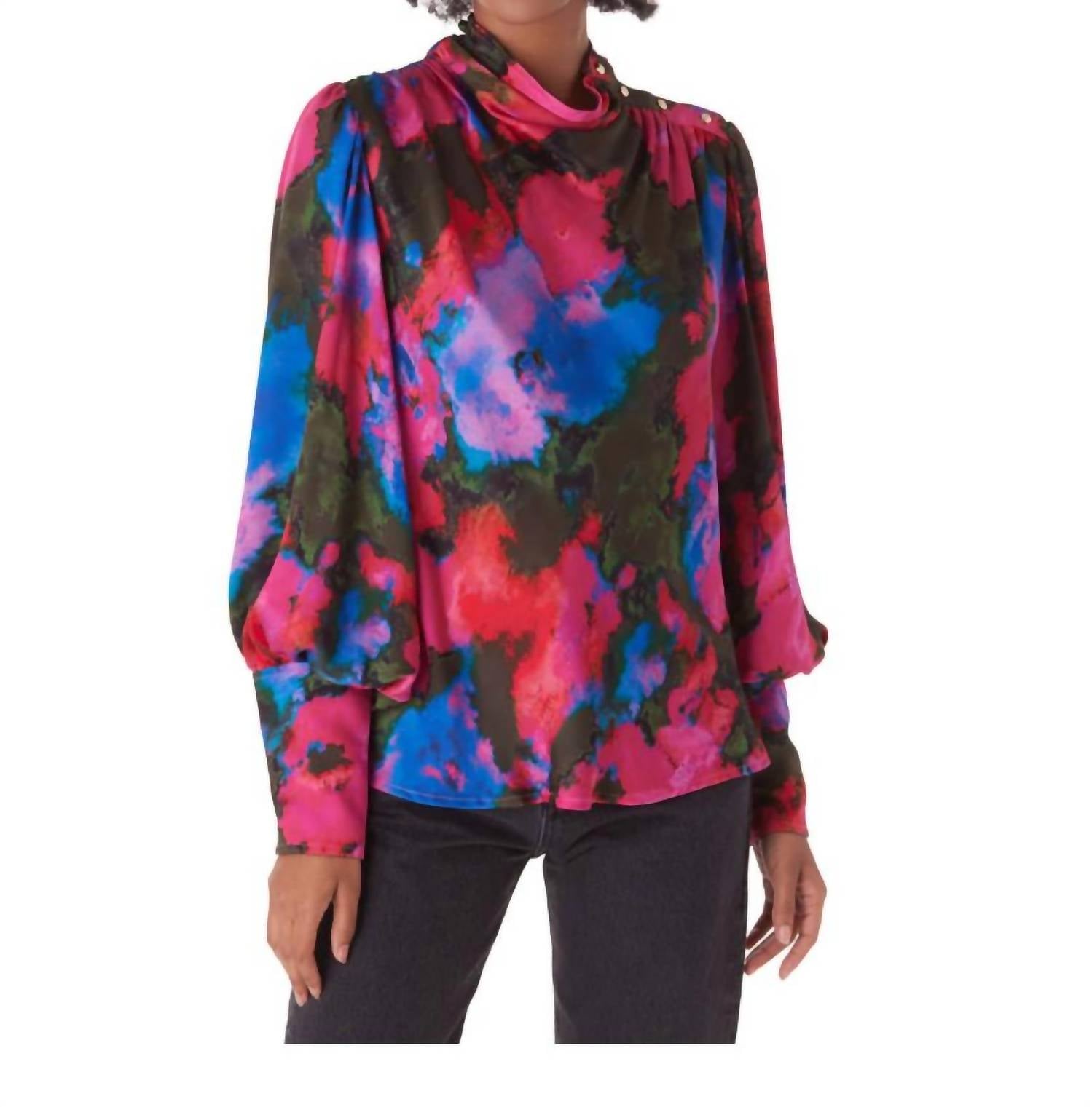 

Блуза Florence с размытым цветочным узором Crosby by Mollie Burch, цвет blurred floral