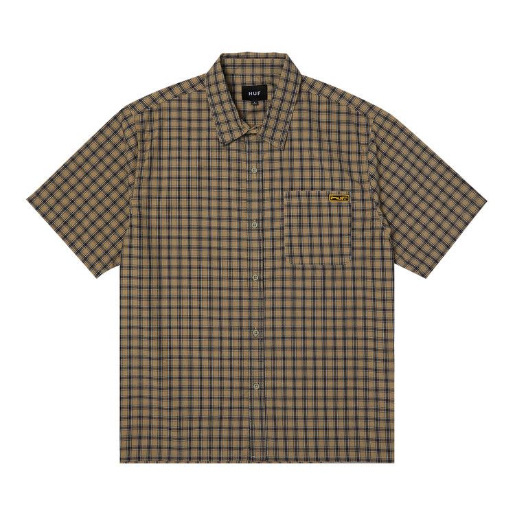 

Рубашка HUF Stretch Micro Plaid Short-Sleeve Shirt, Clay